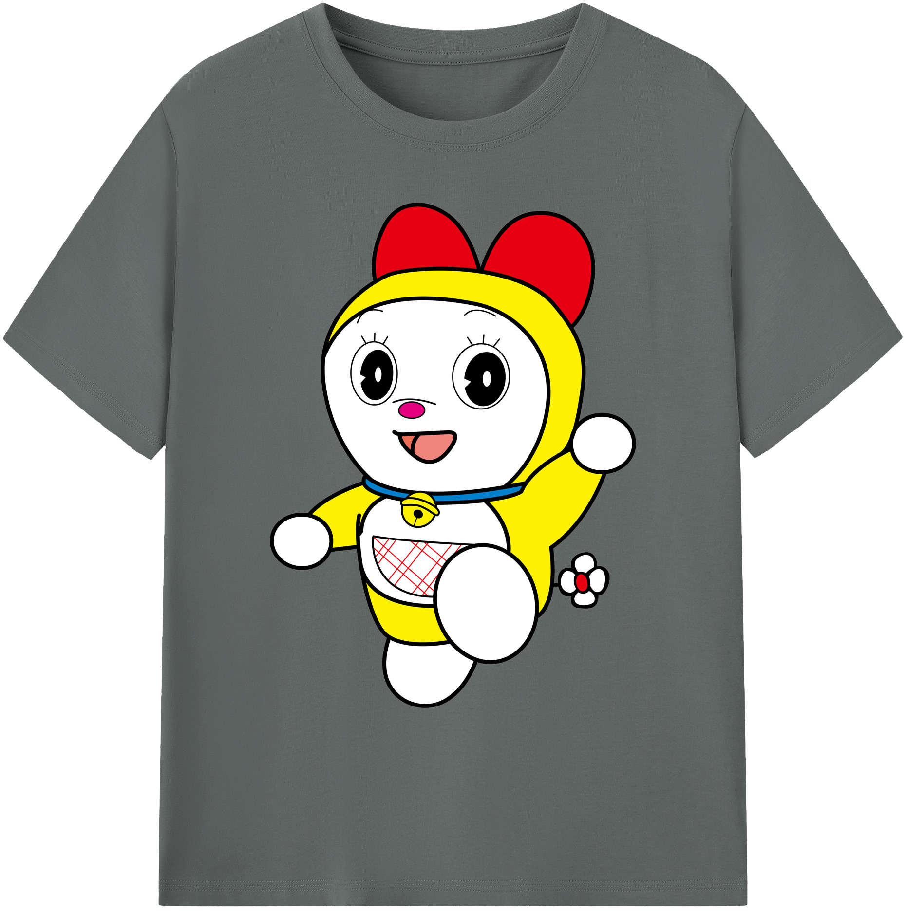 （画像用） ドラえもん ドラミ Doraemon Dorami 綿100％ メンズ半袖Tシャツ｜肌触りやわらか＆通気性